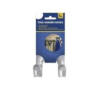Two B Tool Hanger Hooks, Galvanised Coated, 5-Pack, Wall Mount Storage for Shovels and Garden Tools