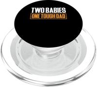Two Babies One Tough Dad Twin Daddy Father's Day PopSockets PopGrip for MagSafe
