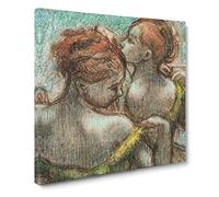 Two Ballet Ballerina Dancers by Edgar Degas Canvas Print | Gallery Wrapped 30mm Frame Wall Art | 20x20 inches | Ready to Hang | Modern Picture | Living Room Bedroom Lounge Office