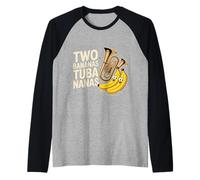Two Bananas Tuba Nanas Marching Band Musician - Raglan Baseball Tee