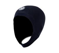 Two Bare Feet 2.5mm Neoprene Wetsuit Chin Strap Hood Swim Cap - Cold Water Swimming, Surfing & Diving Thermal Head Cover (Black, M)