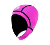 Two Bare Feet 2.5mm Neoprene Wetsuit Chin Strap Hood Swim Cap - Cold Water Swimming, Surfing & Diving Thermal Head Cover (Bright Pink, L)