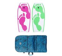 Two Bare Feet 42" Bodyboard Bundle - 2 x 42 'Future' Bodyboards of your choice + Premium Double Carry Bag (Future Print (Green)+Future Print(Raspberry)+Blue Bag)