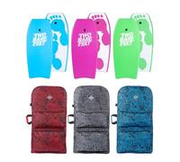 Two Bare Feet 42" Bodyboard Bundle - 2 x 42 'Future Print' Bodyboards of your choice + Premium Carry Bag ((Green)+(Green), Double Grey Bag)