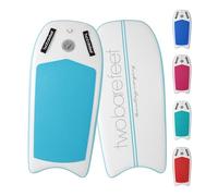 Two Bare Feet 44" Inflatable Bodyboard - Lightweight & Portable Boogie Board with EVA Deck - for Adults & Kids, Perfect for Wave Riding & Beach Fun (Aqua (Board Only)