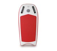 Two Bare Feet 44" Inflatable Bodyboard - Lightweight & Portable Boogie Board with EVA Deck - for Adults & Kids, Perfect for Wave Riding & Beach Fun (Red (Board Only))
