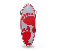 Two Bare Feet 44" Inflatable Bodyboard - Lightweight & Portable Boogie Board with EVA Deck - for Adults & Kids, Perfect for Wave Riding & Beach Fun (Red Surfcrew (Board Only))