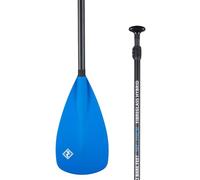 Two Bare Feet Adjustable SUP Paddle - 3 Piece Lightweight Stand Up Paddle Board Paddle, Durable Portable Replacement Paddle for All Skill Levels (3 Piece Fibreglass Blue)