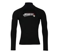 Two Bare Feet Adults Thermal Fleece Lined Rash Guard Vest - Long Sleeve UV Protection Surf Base Layer, Wetsuit Swimming Top for Surfing, Snorkelling & Watersports (Black, M)