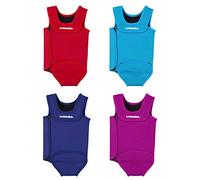 Two Bare Feet Baby Wrap Swimsuit Neoprene Baby Swim Wrap Tri-Fold - Baby Wetsuit (Raspberry, 12-18 Months)