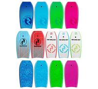 Two Bare Feet Bodyboard with Leash - Adult Boogie Board | IXPE Foam Deck, EVA Core & Slick Bottom | Lightweight, Durable, High-Performance Wave Rider for Beach & Surf (Aqua Lagoon)