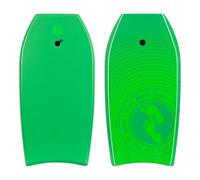 Two Bare Feet Bodyboard with Leash - Boogie Board for Adults & Kids | IXPE Foam Deck, EVA Core & Slick Bottom | Durable, High-Performance Wave Rider for Beach & Surf (Lagoon Green)