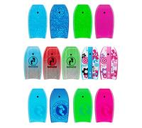 Two Bare Feet Bodyboard with Leash - Boogie Board for Kids | IXPE Foam Deck, EVA Core & Slick Bottom | Lightweight, Durable, High-Performance Wave Rider for Beach & Surf (Classic Pattern Green)