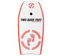 Two Bare Feet Bodyboard with Leash - Boogie Board for Kids | IXPE Foam Deck, EVA Core & Slick Bottom | Lightweight, Durable, High-Performance Wave Rider for Beach & Surf (Red Future)