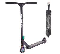 Two Bare Feet Chaos Stunt Scooter for Kids 8-12 & Teens - Pro Trick Freestyle Kick Scooter with 100mm Alloy Wheels, ABEC-9 Bearings, 360 Spin (Black/Neochrome)