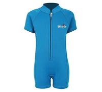 Two Bare Feet Classic Baby Wetsuit - Neoprene Swimsuit Ages 0-48 Months (2XS (0-6 Months), Aqua)