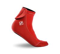 Two Bare Feet Comfort Flex Socks - Lightweight Neoprene Water Socks for Surfing, Swimming & Watersports, Flexible & Comfortable Fit, Ideal for Beach & Water Activities (Red, Small)