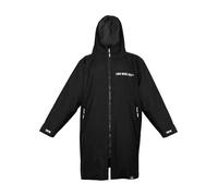 Two Bare Feet Core Waterproof Changing Robe - Unisex Adult Waterproof Windproof Coat, Fleece Lined, Ideal for Outdoor Swimming, Surfing, Camping, Beach Use (Medium, Black/Charcoal)