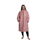 Two Bare Feet Elemental Waterproof Changing Robe Adults & Kids - 100% Waterproof & Windproof, Sherpa Fleece Lined, Slim Fit for Swimming, Surfing, Paddleboarding & Outdoors (Dusk/Cream, L/XL)