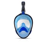 Two Bare Feet Full Face Snorkel Mask - Anti-Fog 180° View Snorkelling Mask with Detachable Camera Mount - Comfortable, Leak-Proof Design for Adults & Kids (M2030 (Blue), S/M)