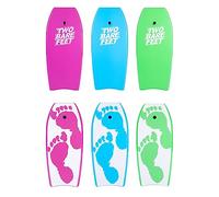 Two Bare Feet Future Print 42" Bodyboard Slick Bottom With Leash - EPS Core + EVA Textured Deck (Green)