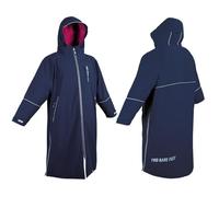 Two Bare Feet | Hi-Vis Equestrian Changing Robe | Waterproof, Windproof, Fleece-Lined Coat for Horse Riding & Outdoor Use (Marine Blue/Raspberry, Large)