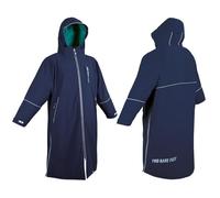 Two Bare Feet | Hi-Vis Equestrian Changing Robe | Waterproof, Windproof, Fleece-Lined Coat for Horse Riding & Outdoor Use (Marine Blue/Sea Green, X Small)