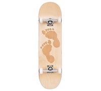 Two Bare Feet Laser Logo Complete Skateboard - Canadian Maple Deck, 7 Ply - ABEC9 Bearings - Four deck sizes, 52mm & 54mm Wheels - 5", 5.25", 5.875" Raw Trucks (Laser Logo 8.25")