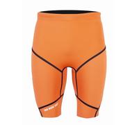 Two Bare Feet Men’s 5/3mm Buoyancy Shorts with Taped Seams - Neoprene Swim Training Shorts for Open Water Swimming & Triathlon - Floating Wetsuit Shorts (Bright Orange, L)