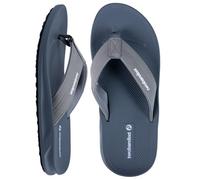 Two Bare Feet Men's Flip Flops - Comfortable Beach Sandals, Lightweight Slip-On, Durable Non-Slip Sole - Ideal for Summer, Holiday, Pool & Casual Wear (Trail (Grey), UK 11)