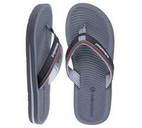 Two Bare Feet Men's Flip Flops - Comfortable Beach Sandals, Lightweight Slip-On, Durable Non-Slip Sole - Ideal for Summer, Holiday, Pool & Casual Wear (Trekker (Grey/Brown), UK 11)