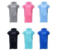 Two Bare Feet Microfibre Towelling Changing Robe for Adults - Lightweight Towel Poncho for Easy Changing, Quick-Dry Beach Cover-Up, Surfing & Swimming Accessory (Blue - Small)
