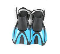 Two Bare Feet Open Heel DiveSport Swimming Diving Fins for Snorkelling for Men Women and Kids (Aqua, M)