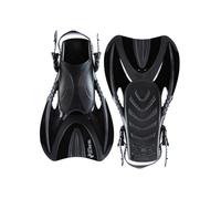 Two Bare Feet Open Heel Swimming & Snorkelling Fins - Adjustable Short Blade Dive Fins for Men, Women & Kids, Lightweight Swim Flippers