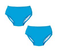 Two Bare Feet Reusable Swim Nappy & Neoprene Swim Shorts Set (2 Pack) - Baby & Toddler Swim Diaper for Pool & Beach (M (12-18months), Aqua)