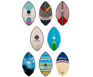 Two Bare Feet Skimboard 37 inch, Swallow Tail, 7 Ply Wood Construction, Suitable for Beginners, Unique Designs, Surf, Skim (Wedge)
