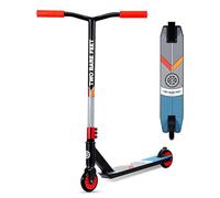 Two Bare Feet Stunt Scooter for Kids & Teens - Lightweight Pro Freestyle Scooter with 360° Spin Alloy Deck, ABEC-9 Bearings & High-Grip Wheels for Tricks & Jumps (Aztec Black/Red)