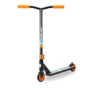 Two Bare Feet Stunt Scooter for Kids & Teens - Lightweight Pro Freestyle Scooter with 360° Spin Alloy Deck, ABEC-9 Bearings & High-Grip Wheels for Tricks & Jumps (Wedge Black/Orange)