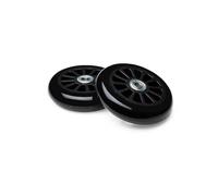 Two Bare Feet Stunt Scooter Wheels with ABEC 9 Bearings - 100mm Replacement Freestyle Scooter Wheels, Single Wheel or Pair (Plain Black (Pair))