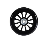 Two Bare Feet Stunt Scooter Wheels with ABEC 9 Bearings - 100mm Replacement Freestyle Scooter Wheels, Single Wheel or Pair (Plain Black (Single))