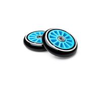 Two Bare Feet Stunt Scooter Wheels with ABEC 9 Bearings - 100mm Replacement Freestyle Scooter Wheels, Single Wheel or Pair (Blue (Pair))