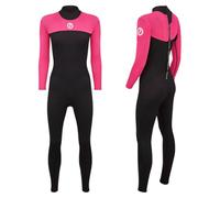Two Bare Feet Women’s 2.5mm Thunderclap Full Length Summer Wetsuit - Superstretch Neoprene Back Zip for Surfing, Paddleboarding & Open Water Swimming (Fuchsia/Black, L)