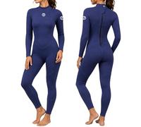 Two Bare Feet Women’s 2.5mm Thunderclap Full Length Summer Wetsuit - Superstretch Neoprene Back Zip for Surfing, Paddleboarding & Open Water Swimming (Navy, M)