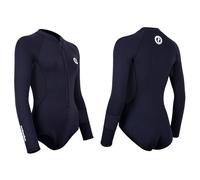 Two Bare Feet Women's 2mm Harmony Neoprene One-Piece Wetsuit - Premium Swim Suit for Surfing, Swimming, Scuba Diving & Water Sports, Flexible, Durable, Multiple Styles (Black, L)