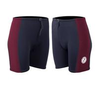 Two Bare Feet Women's 3mm Harmony Wetsuit Shorts - Neoprene Swim, Surf & Paddleboard Shorts for Diving & Watersports - Lightweight & Flexible Fit (Black/Burgundy, XXL)