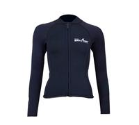 Two Bare Feet Women's Harmony 3mm Neoprene Wetsuit Jacket - Front Zip Thermal Surf Top for Swimming, Paddleboarding & Watersports (Black, XL)