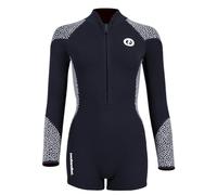 Two Bare Feet Women's Neoprene One-Piece Wetsuit - Premium Swim Suit for Surfing, Swimming, Scuba Diving & Water Sports, Flexible, Durable, Multiple Styles (Silicone Print (Black/White), XL)