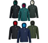 Two Bare Feet Women's Sherpa Fleece Jacket - 100% Waterproof & Windproof, Hooded Outdoor Coat Perfect for Hiking, Camping, Walking & Winter Wear (UK, Alpha, L, Regular, Regular, Black/Cream)