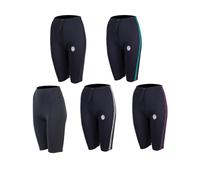 Two Bare Feet Women's Silicone Series Wetsuit Shorts - Flexible, Comfortable Neoprene Surf & Swim Shorts for Watersports - Durable & High-Performance Design (Silicone Print Shorts, Black/White, M)