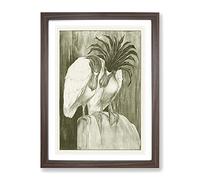 Two Barge Herons By Theo Van Hoytema Classic Painting Framed Print | A2 Walnut Framed Wall Art | Ready to Hang | Classic Animal Picture | Living Room Bedroom Lounge Office